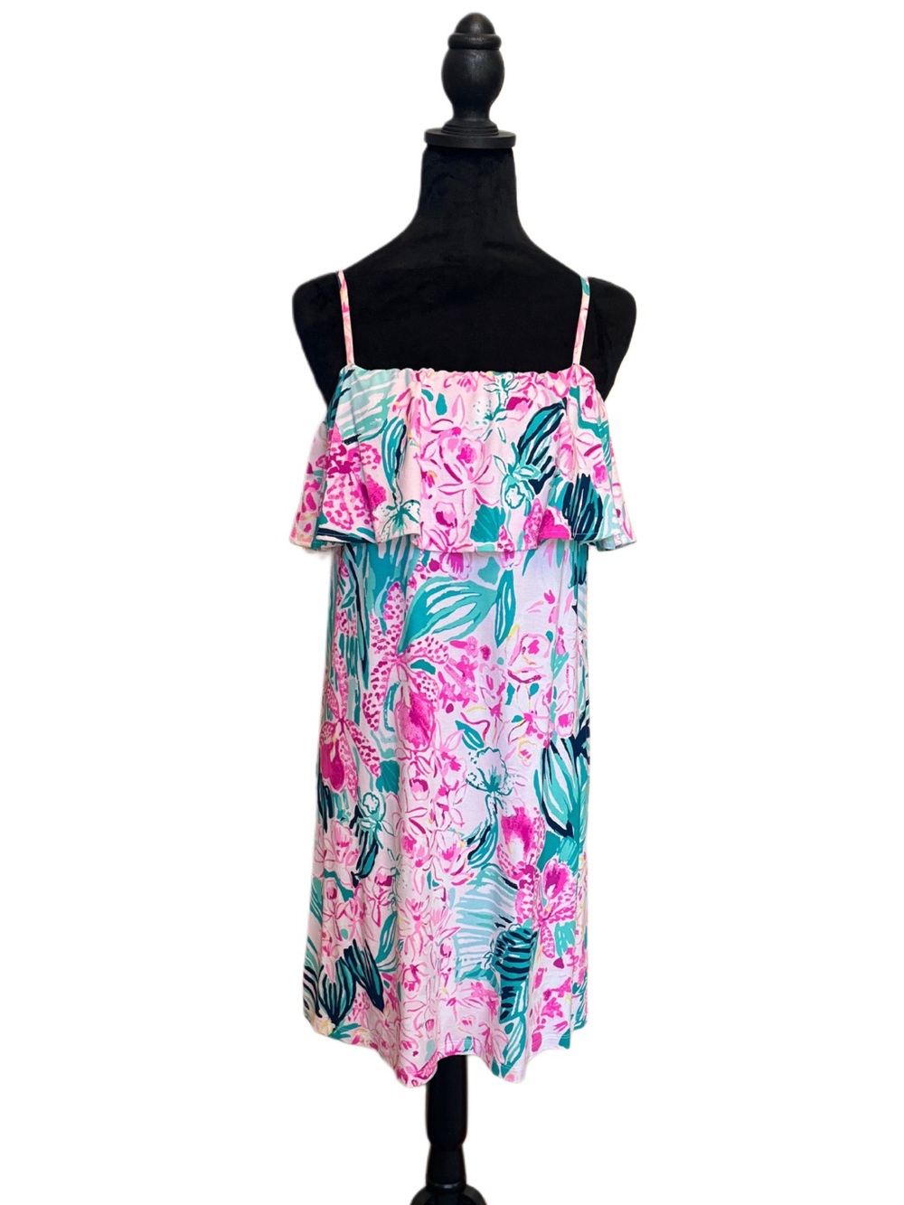 Lilly Pulitzer Pink & Aqua Floral Printed Dress